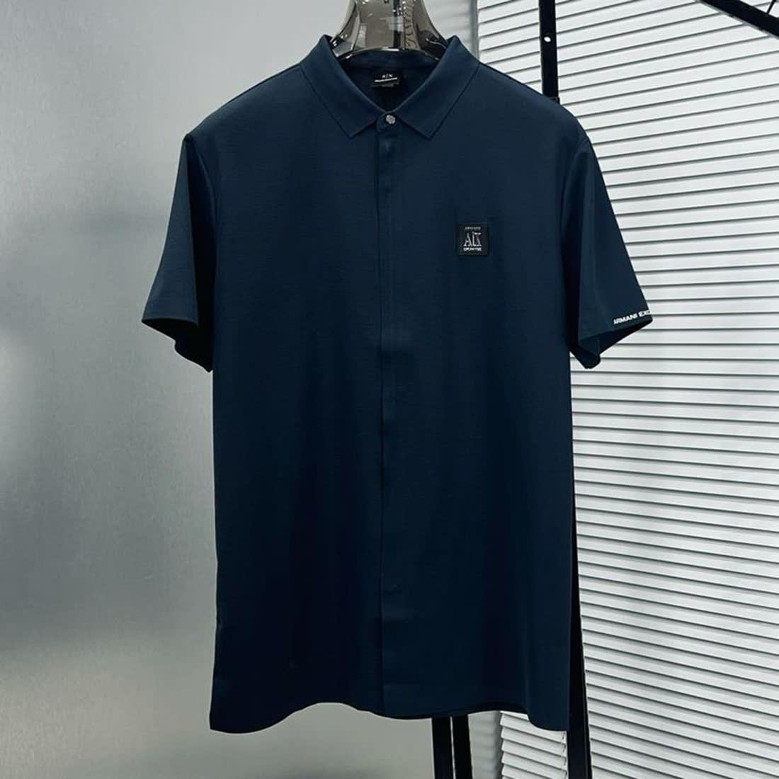 Armani Exchange Blue Premium Quality Polo Shirt-0