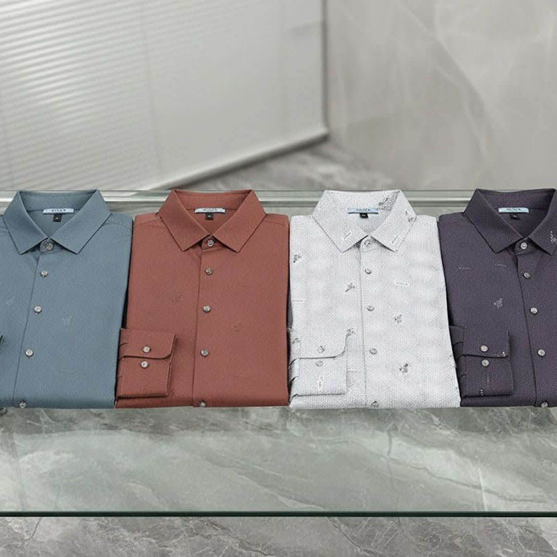 Prada Embroidery Brown Premium Quality Shirt-3