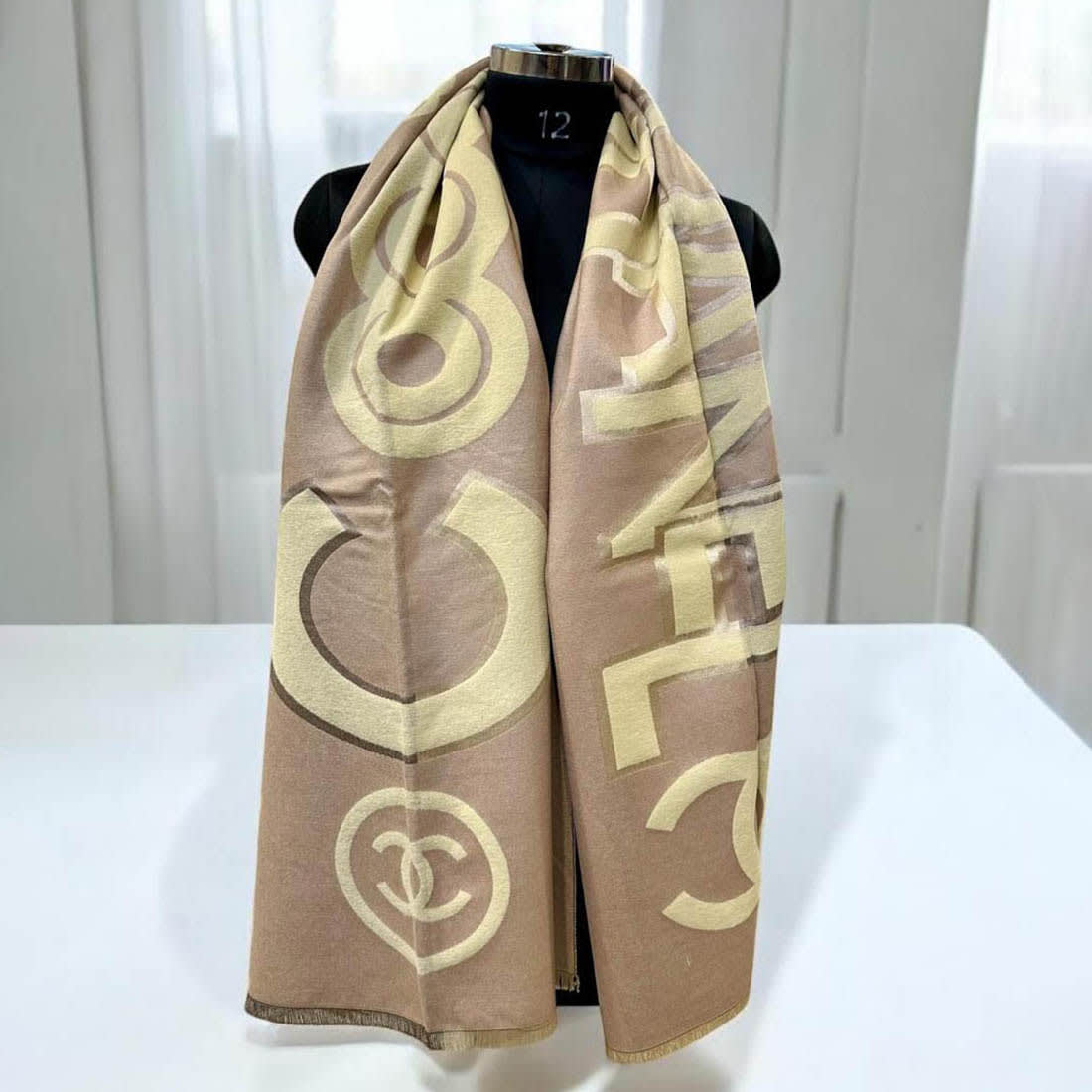 Chanel Designer Beige Woolen Stole-0