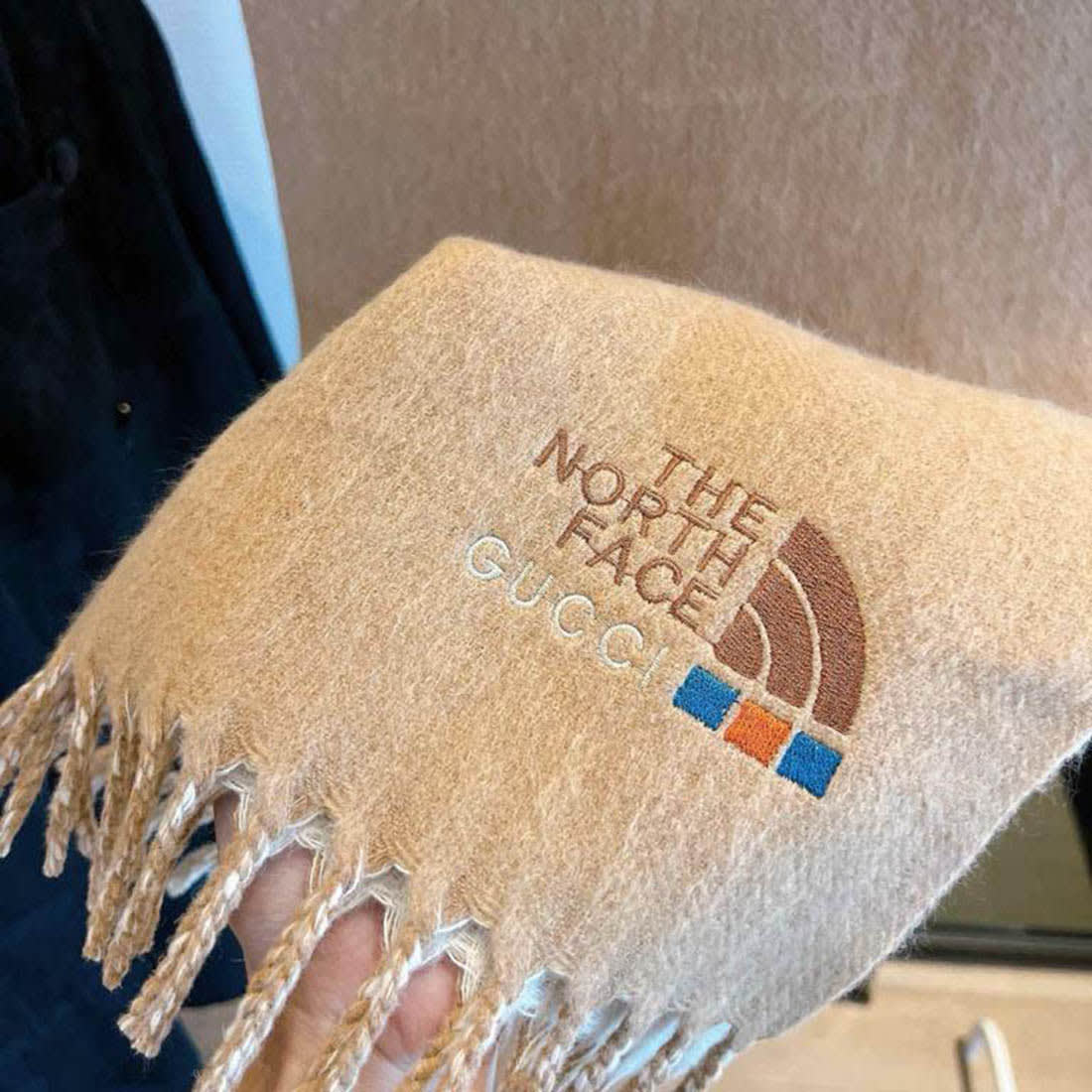 Gucci X North Face Beige Woolen Stole-1