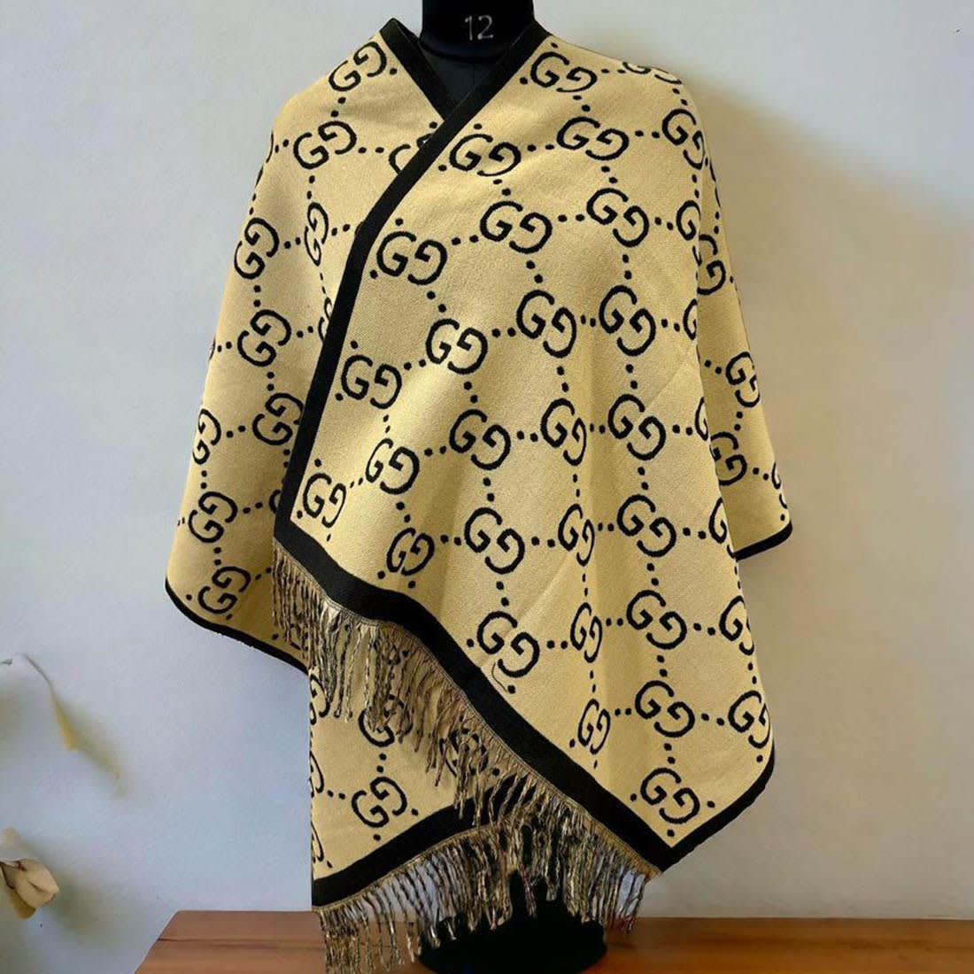 Gucci x Burberry Beige Cashmere Stole-0