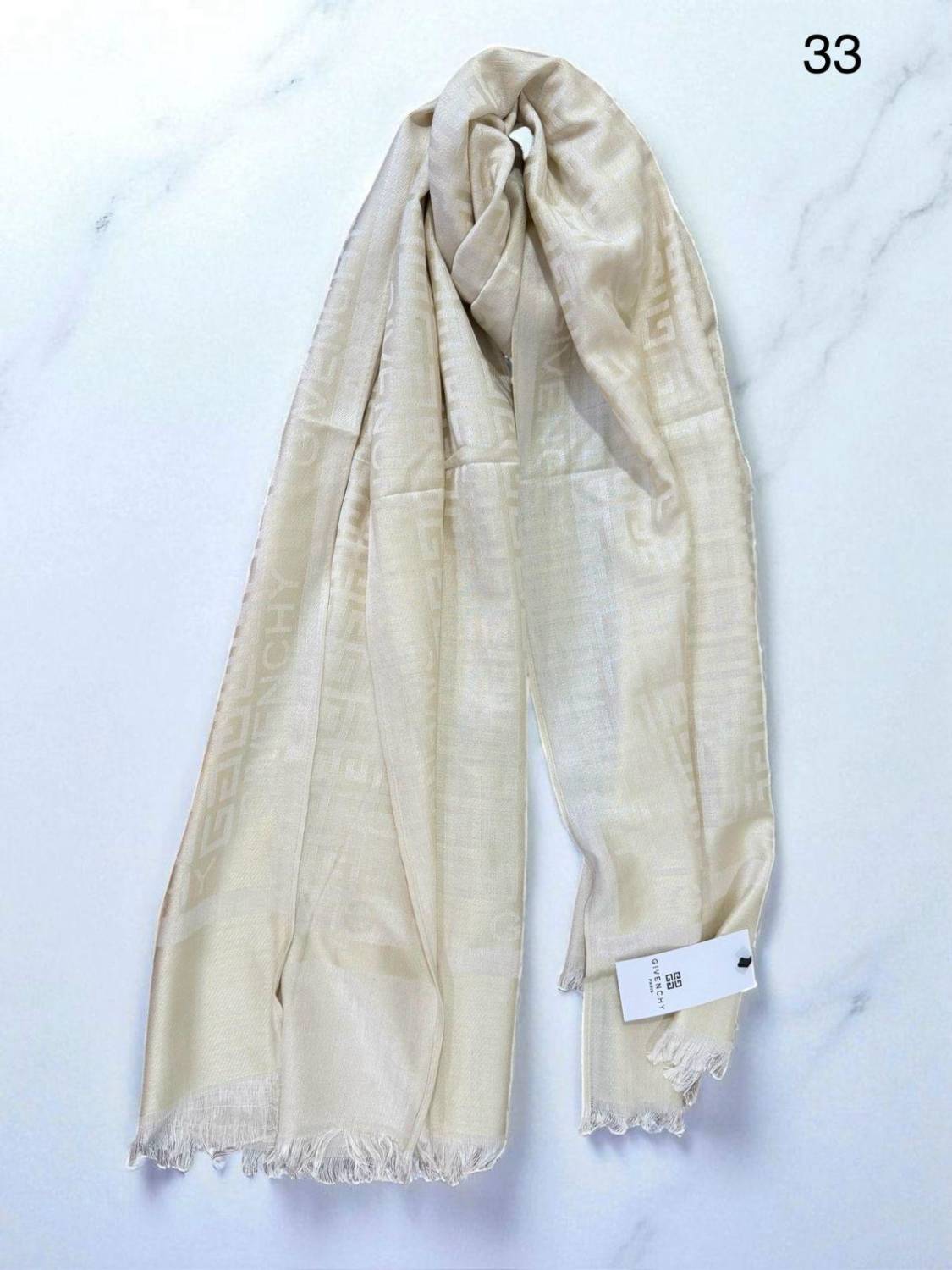 Givenchy Premium Quality Cream Reversible Woollen Stole-1