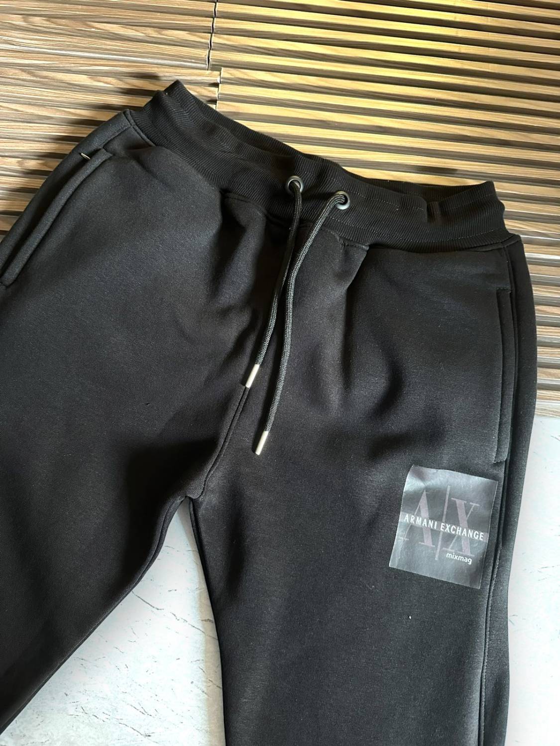 Armani Exchange Black Premium Quality Warm Track Pant-2
