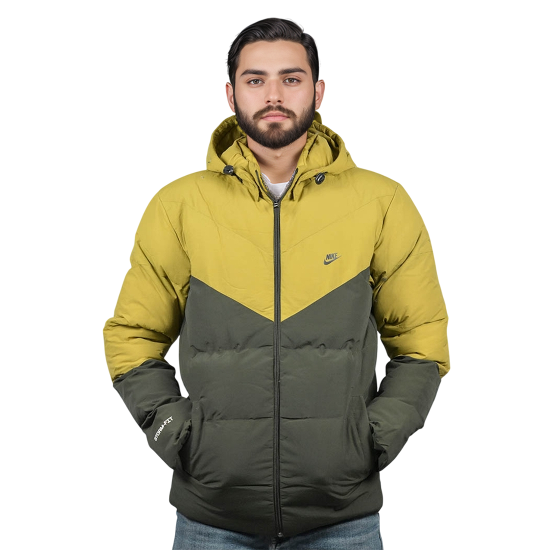 Nike Green & Yellow Premium Quality Jacket-0