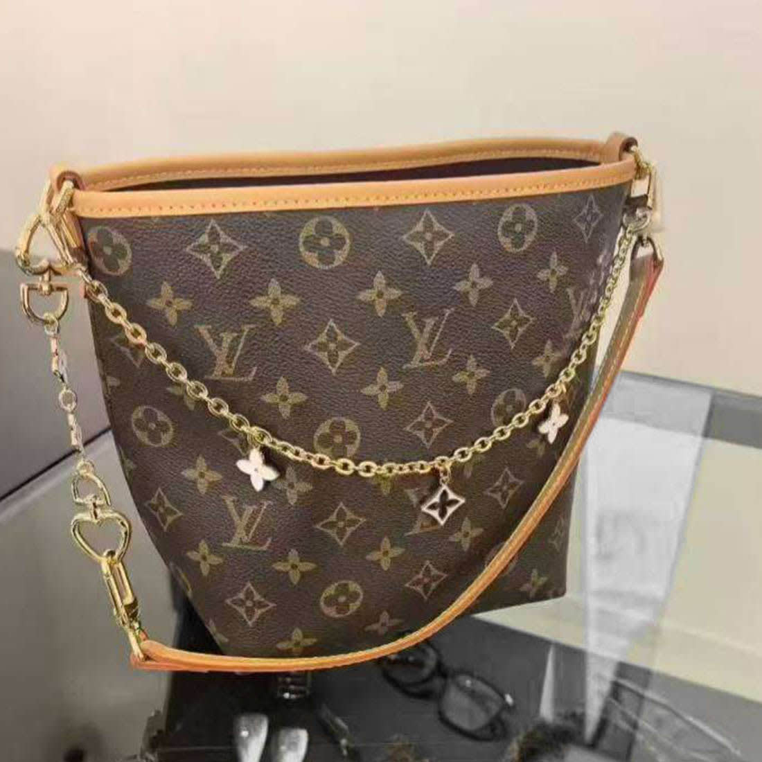 Louis Vuitton Brown Bucket Bag-1