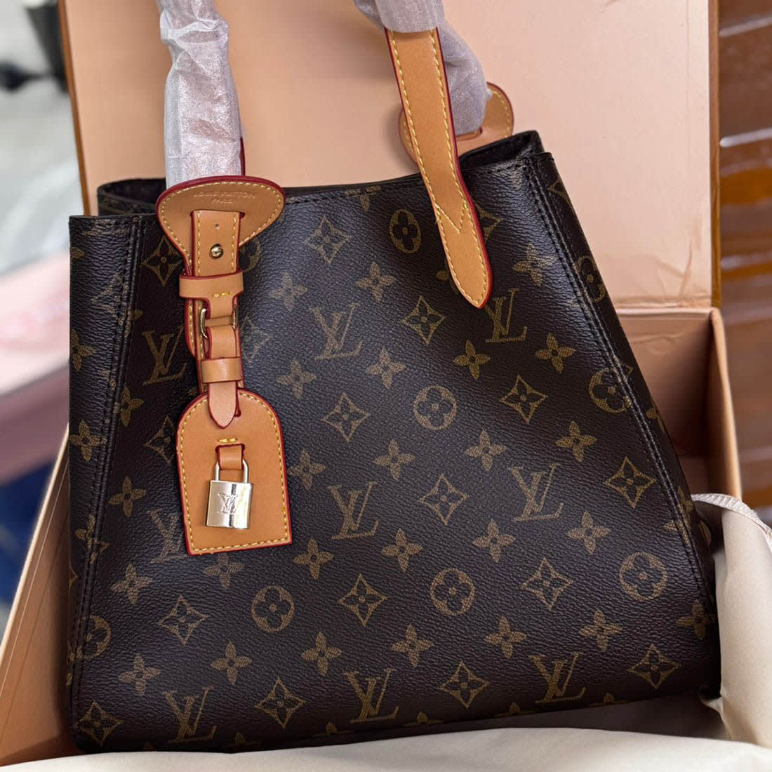 Louis Vuitton All In One PM Brown Tote Bag-1