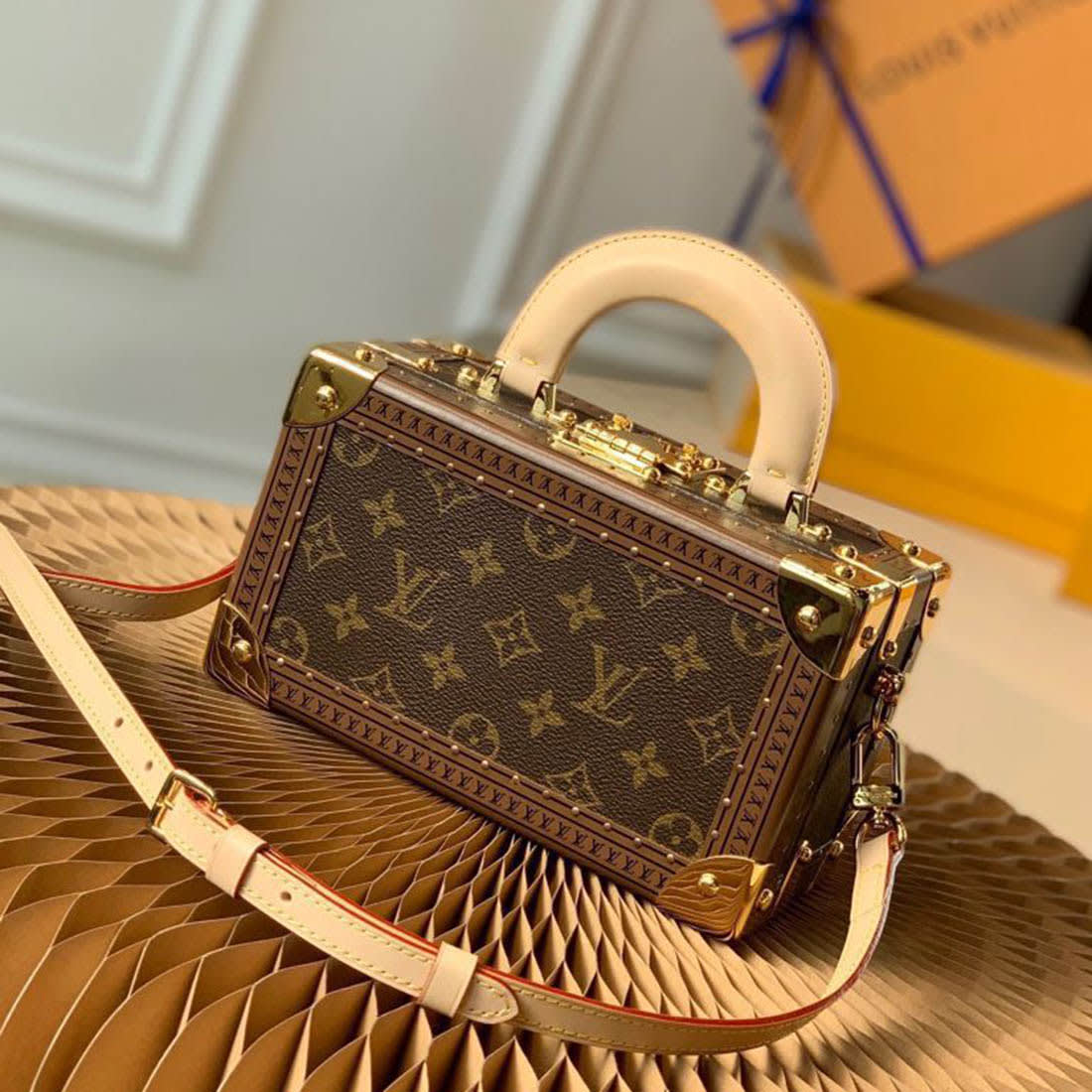 Louis Vuitton Ebene Monogram Coated Canvas Petite Valise Brown Handle Bag-3