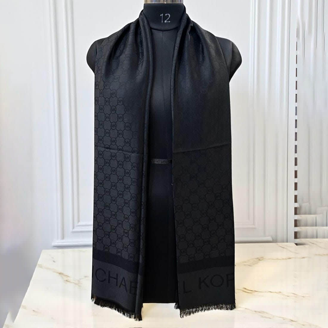 Michael Kors Black Semi Woolen Stole-0