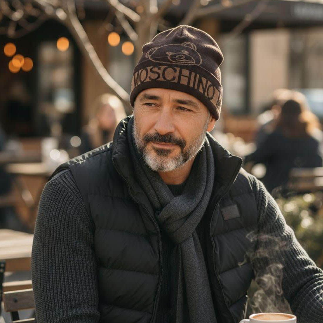 Moschino Brown Cashmere Beanie-0