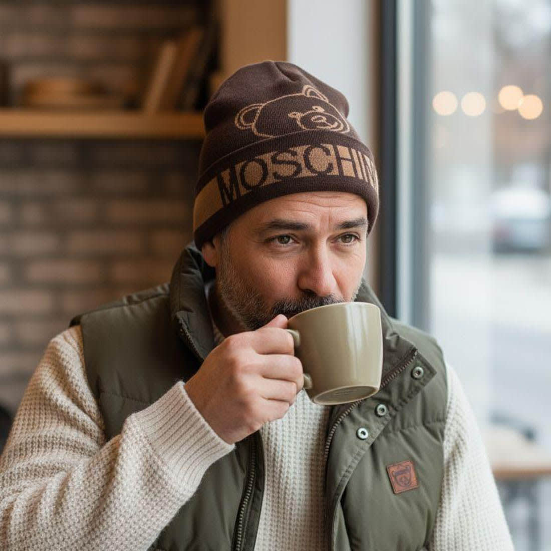 Moschino Brown Cashmere Beanie-2