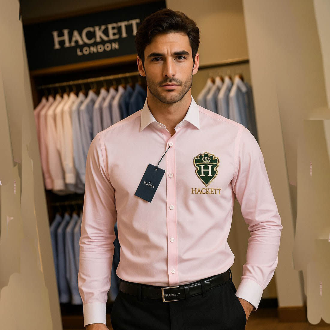 Hackett Pink Premium Quality Shirt-0