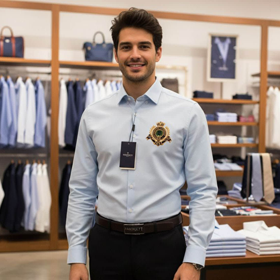 Hackett Sky Blue Premium Quality Shirt-0