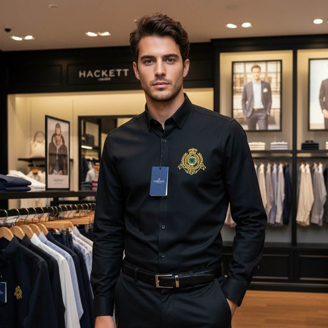 Hackett Black Premium Quality Shirt-0
