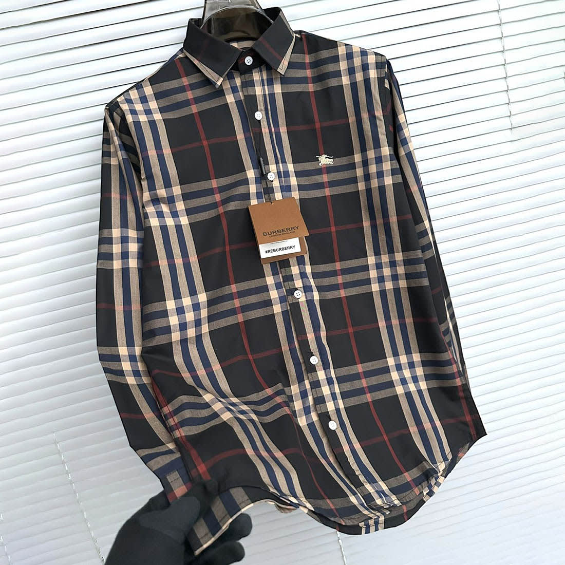 Burberry Checked Black Premium Shirt-0
