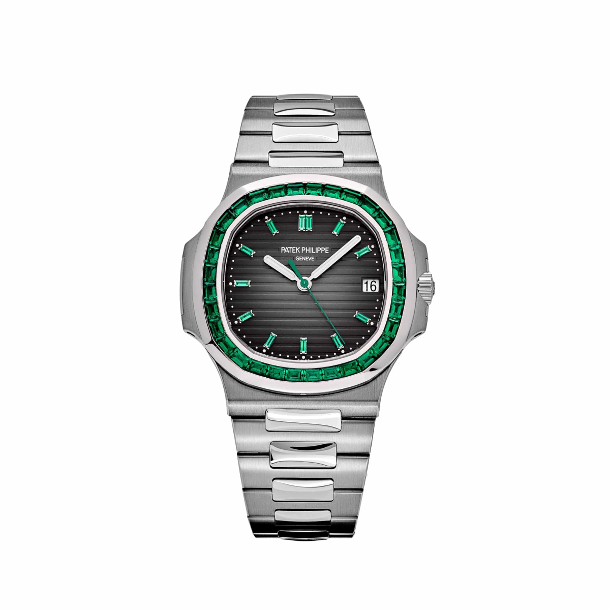 Patek Philippe Nautilus 5711/113P-001 Platinum Emeralds Black Dial-0