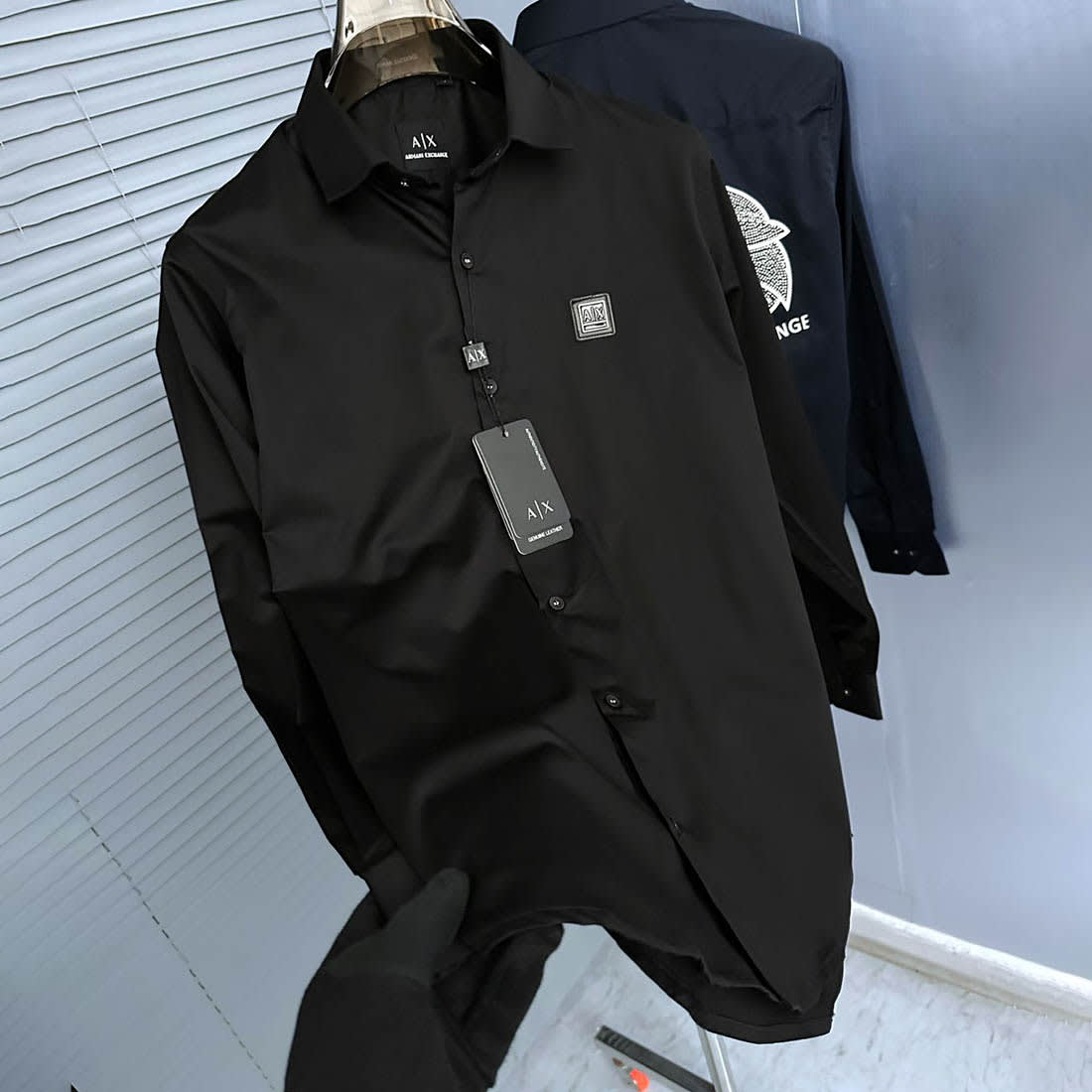 Armani Exchange Black Cotton Shirt-0