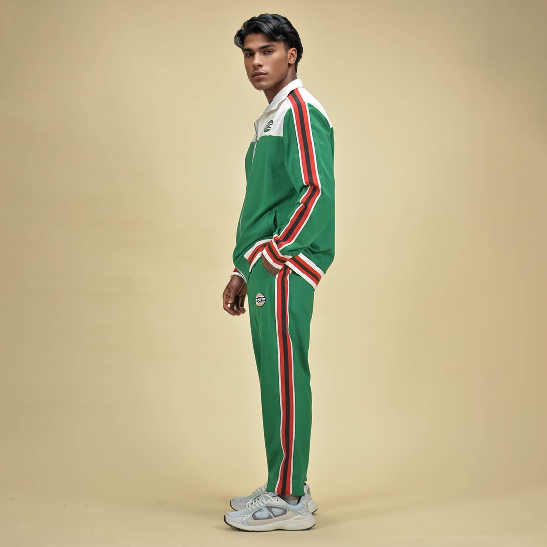 Gucci White & Green Premium Quality Track Suit-2