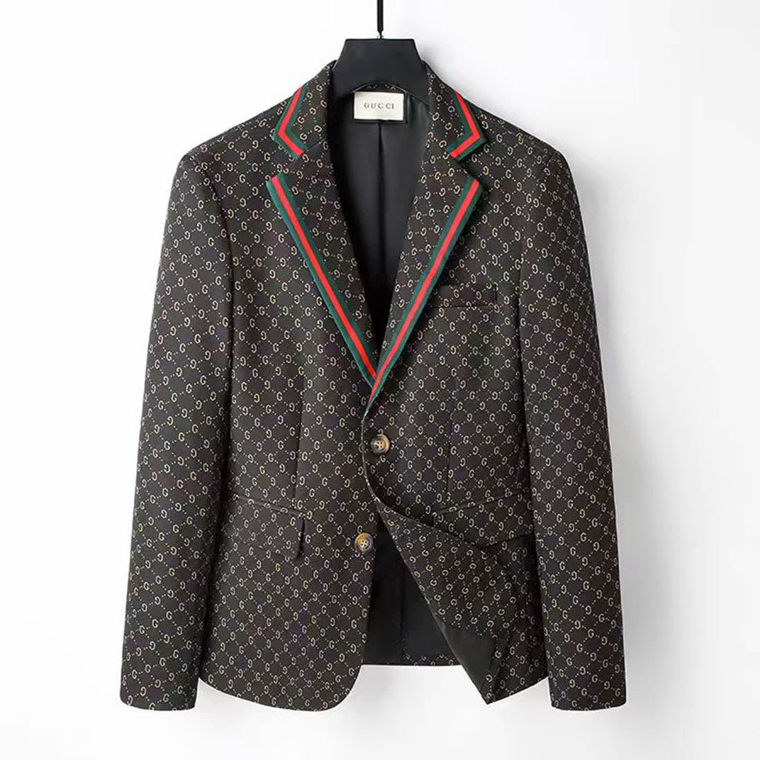 Gucci GG Canvas Black Single-Breasted Blazer-0