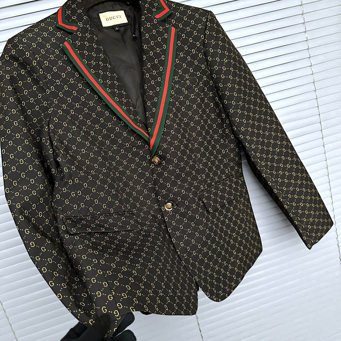 Gucci GG Canvas Black Single-Breasted Blazer-2