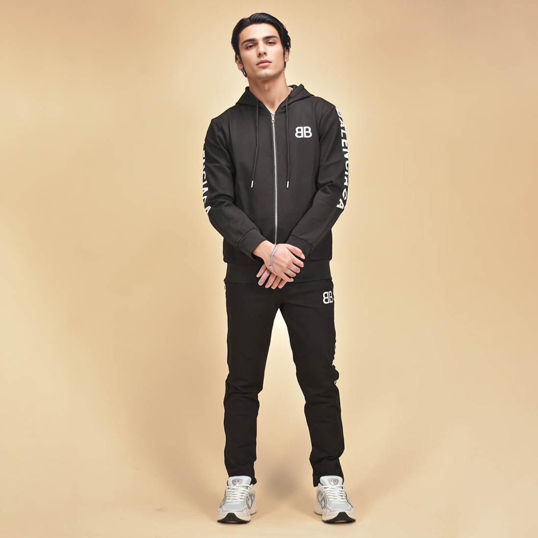 Balenciaga Embroidered logo Black Premium Tracksuit-0