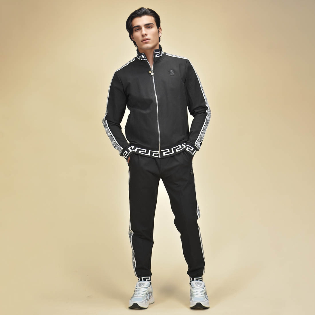 Versace Black Premium Quality Track Set-0