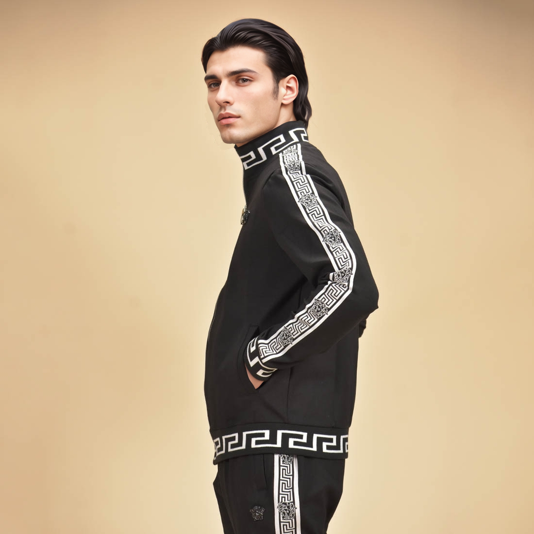 Versace Black Premium Quality Track Set-5