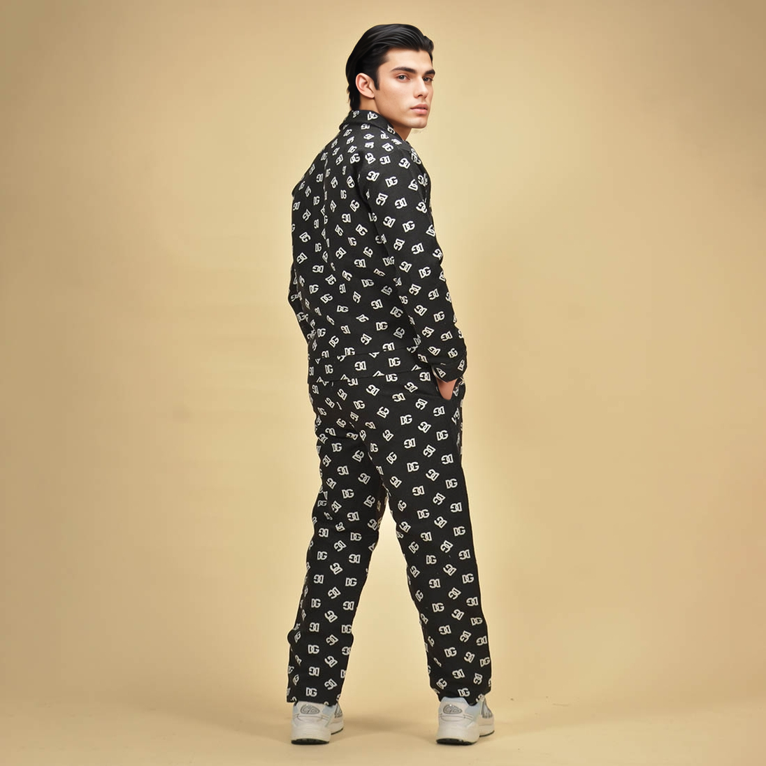 Dolce & Gabbana  Monogram black Premium Luxury Tracksuit-1