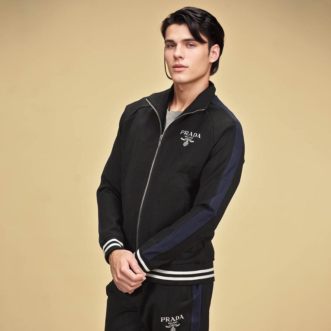 Prada Black Premium Quality Tracksuit-3