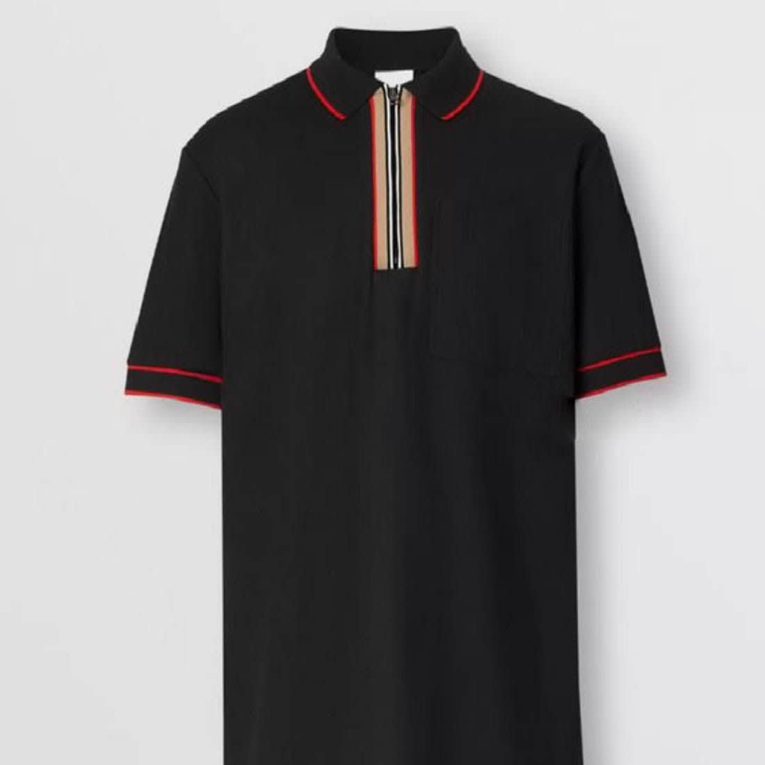 Burberry Embroidered logo Black Premium Polo T-shirt-1