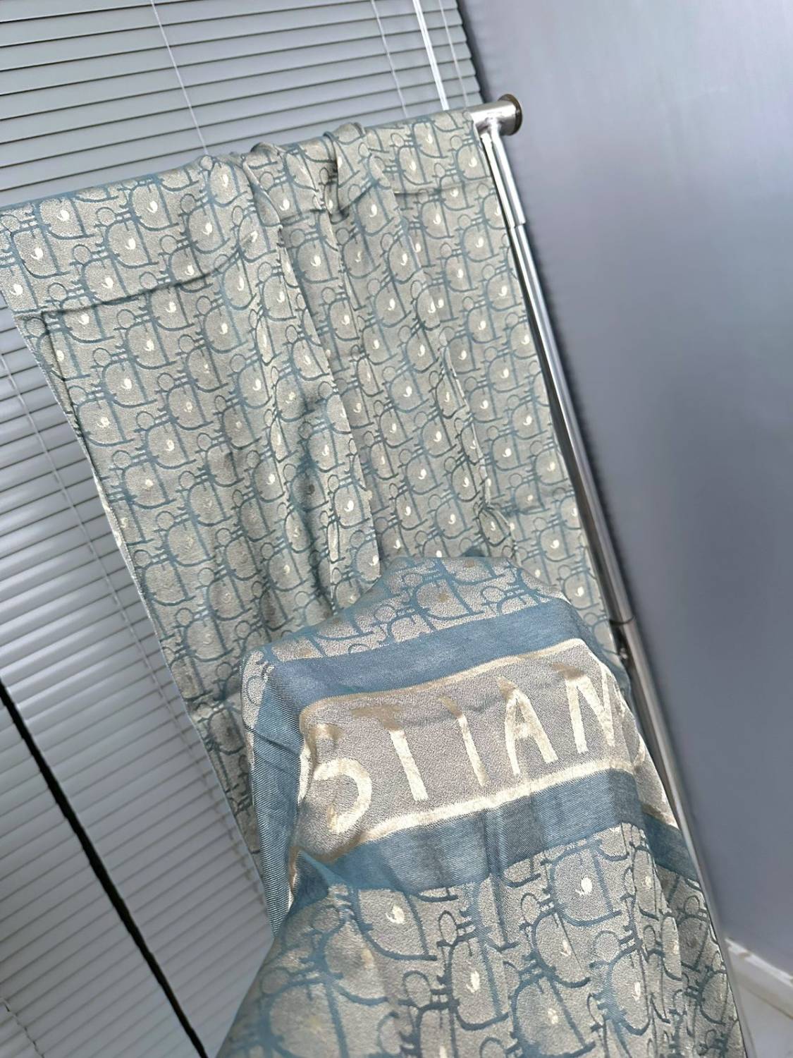 Christian Dior Premium Quality Blue Silk Stole-0