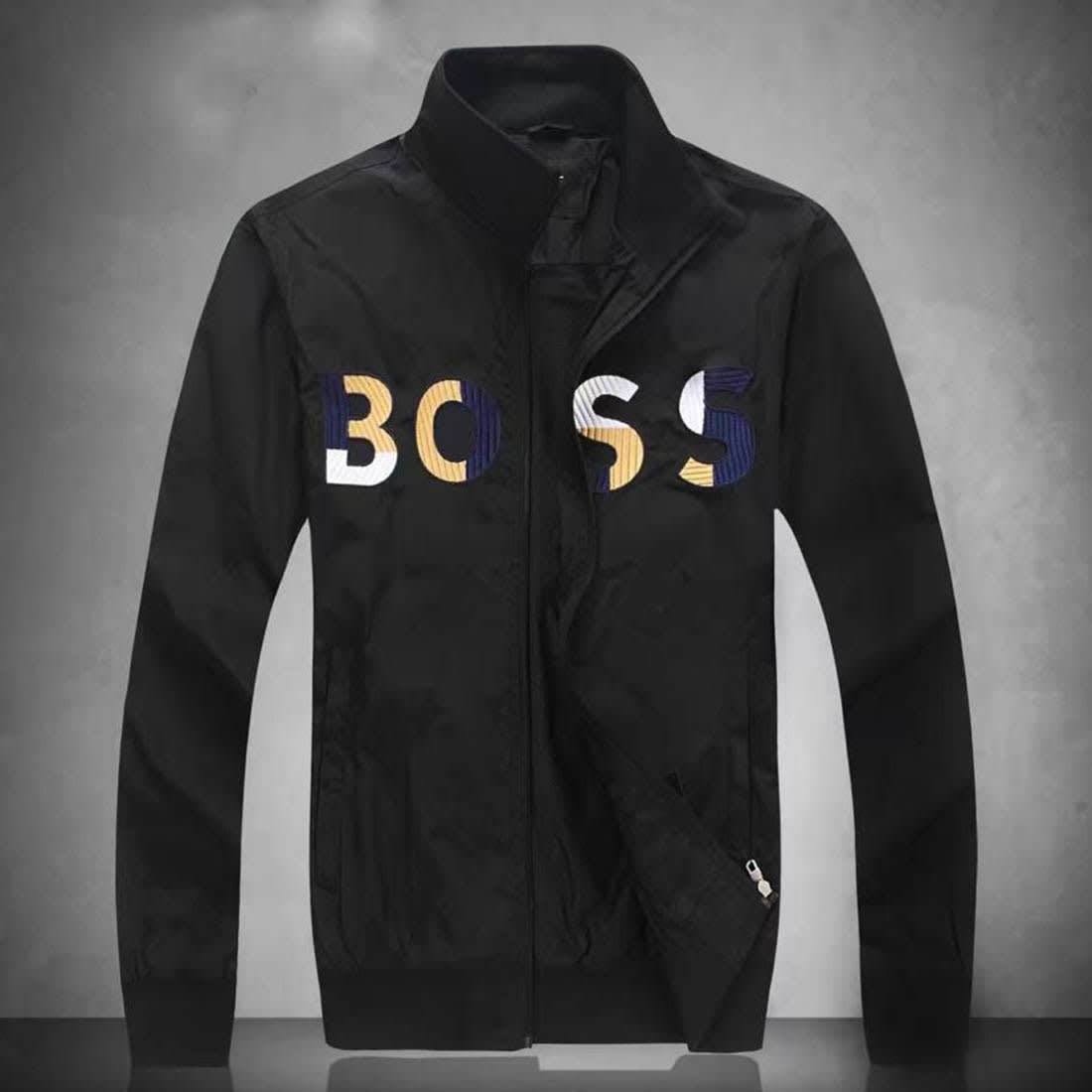 Boss Embroidered logo Black Premium Quality Zipper-1