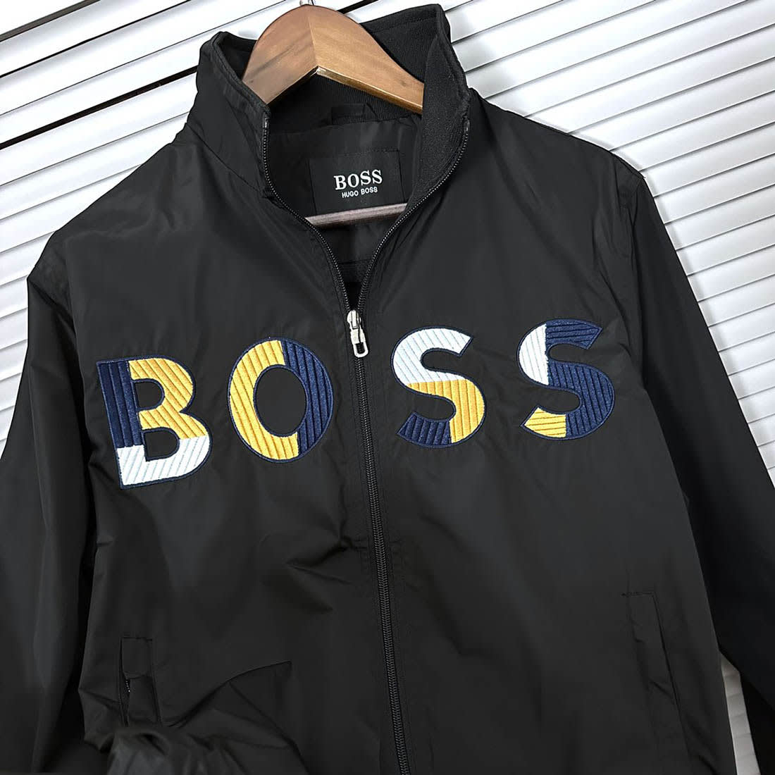 Boss Embroidered logo Black Premium Quality Zipper-2