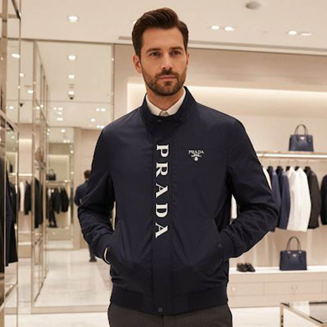 Prada Blue Premium Quality Puffer Zipper-1