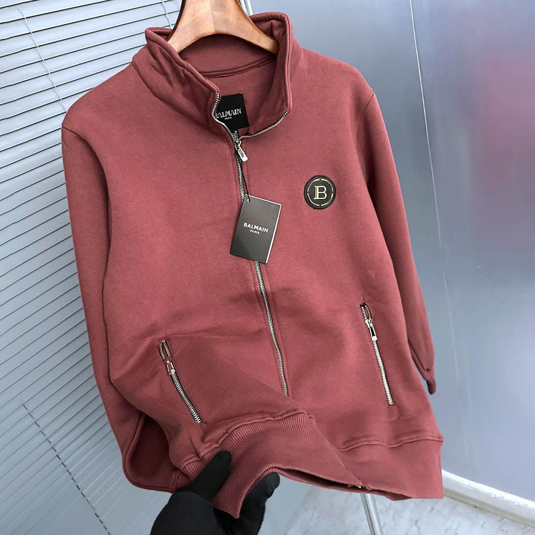 Balmain Maroon Premium Quality Zipper-4