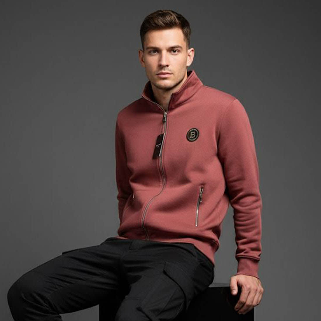 Balmain Maroon Premium Quality Zipper-2