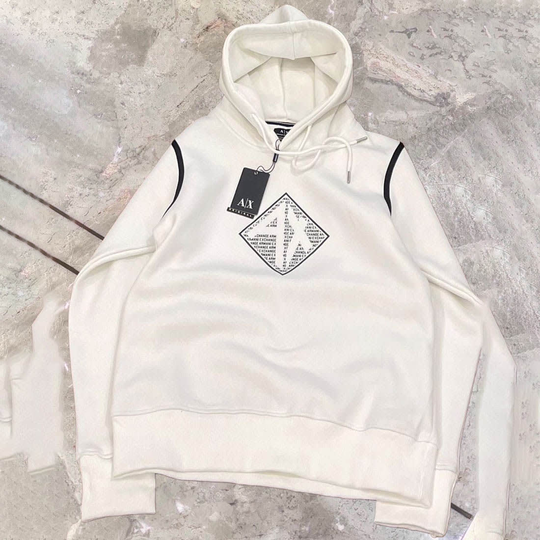Armani Exchange White Premium Quality Hoodie-1