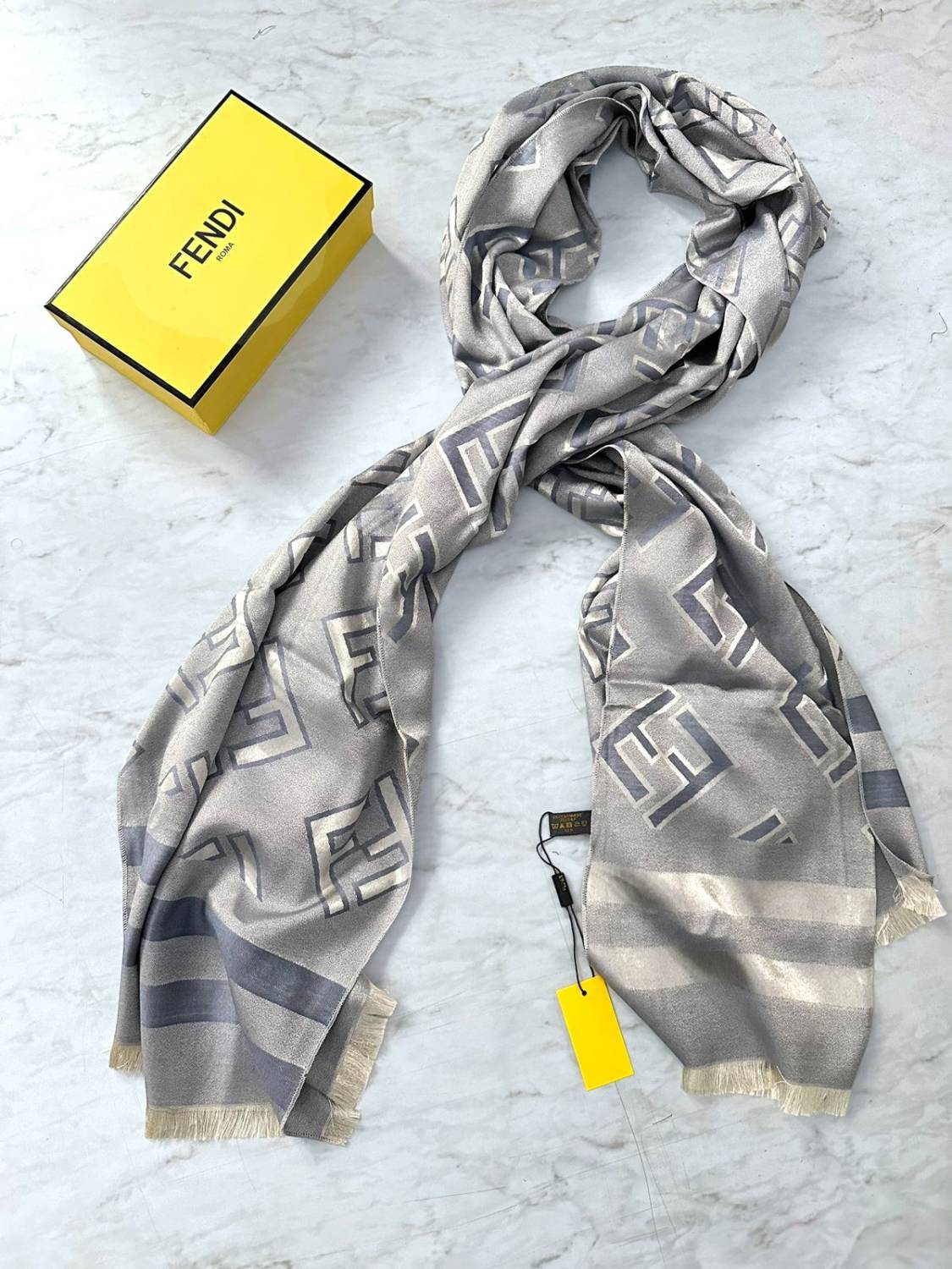 Fendi Grey Premium Quality Stole-1