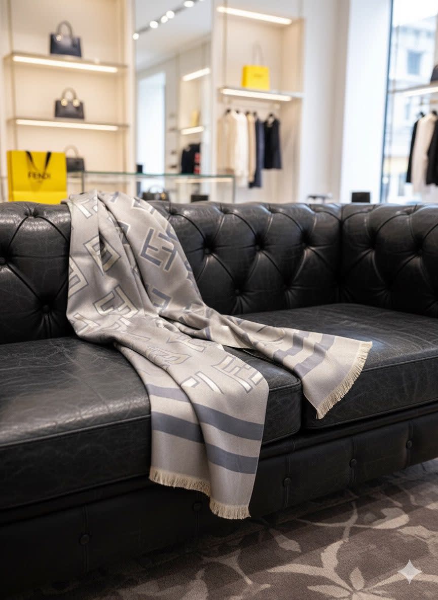 Fendi Grey Premium Quality Stole-2