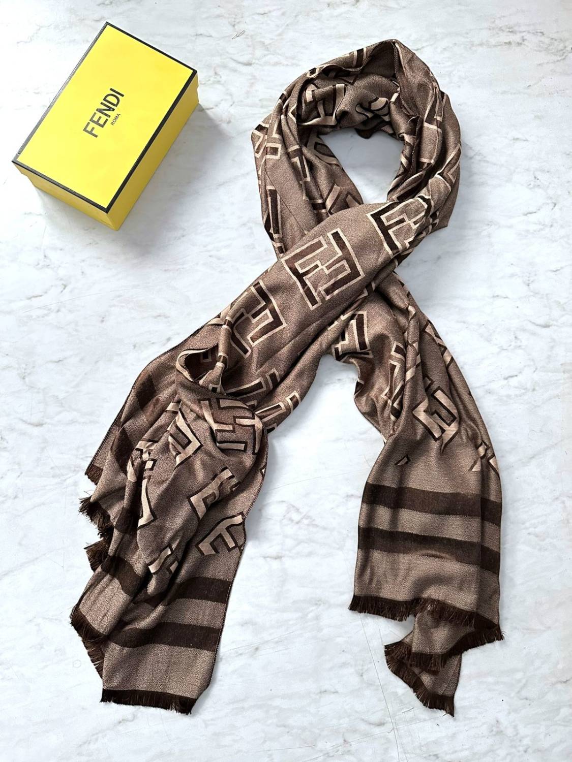 Fendi Brown Premium Quality Stole-1