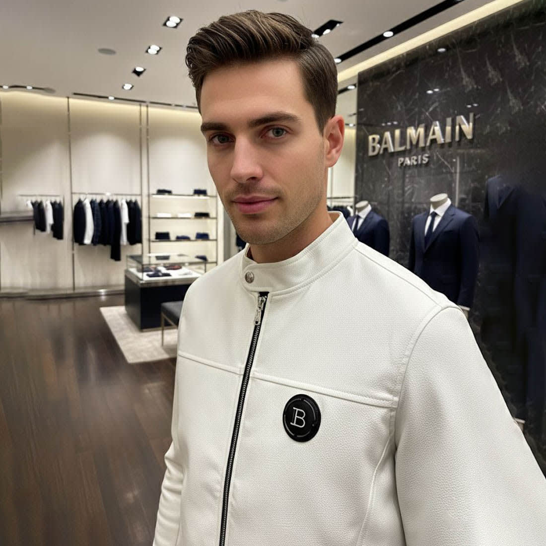 Balmain White Premium Quality Jacket-2