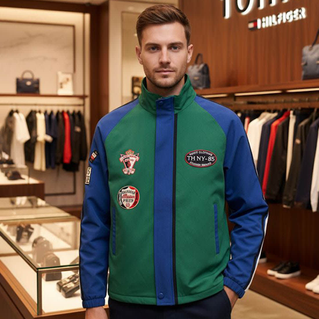 Tommy Hilfiger Green Premium Quality Jacket-1