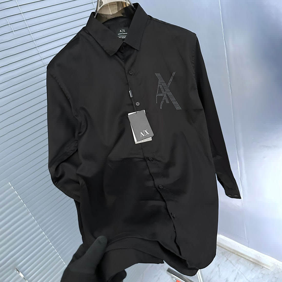 Armani Exchange Black Cotton Shirt-3