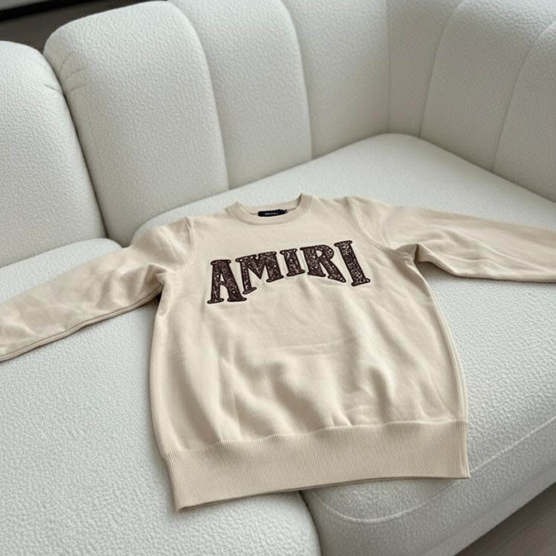 Amiri High End Authentic Cream Crewneck Pullover-2