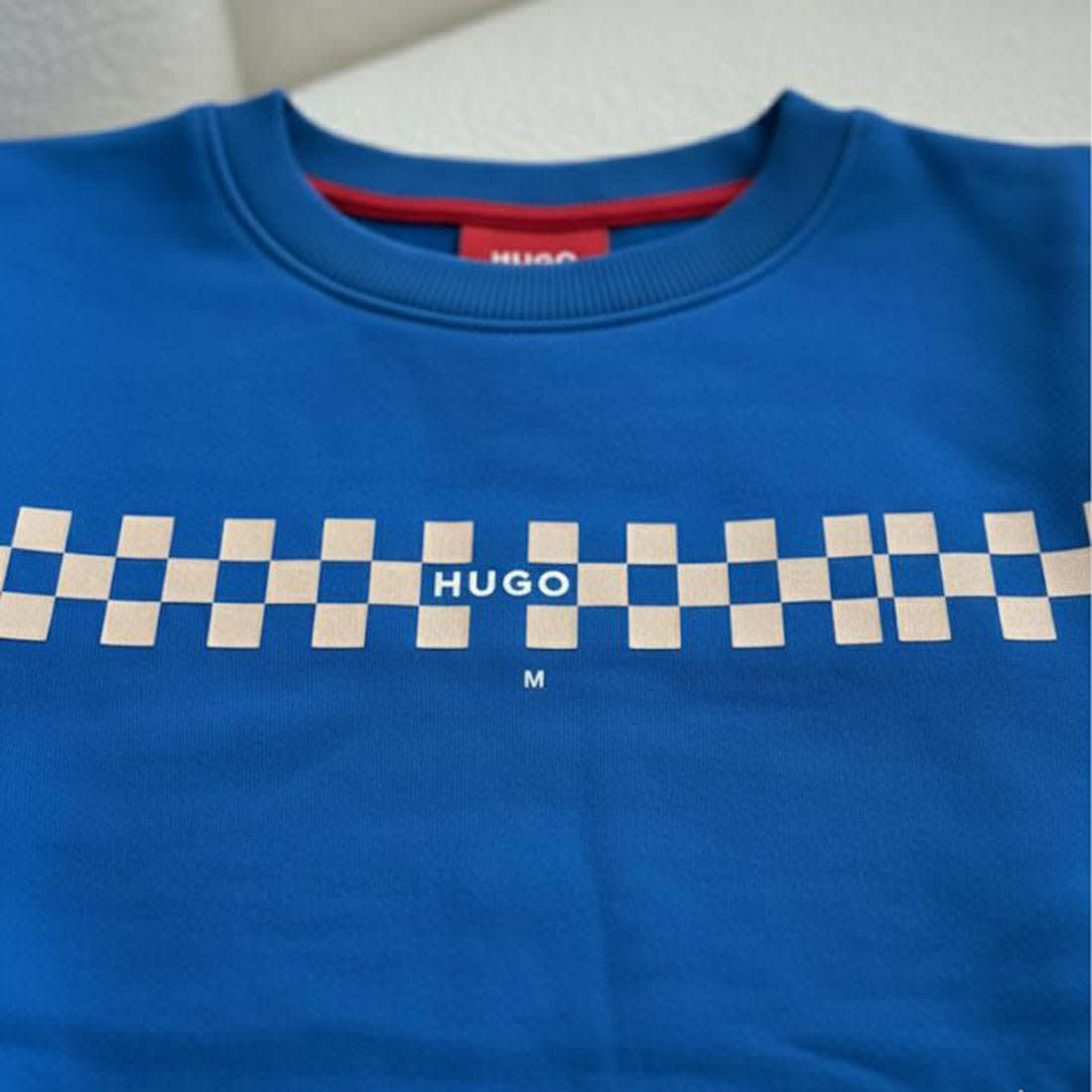 Boss Embroidery Blue cotton Sweatshirt-2