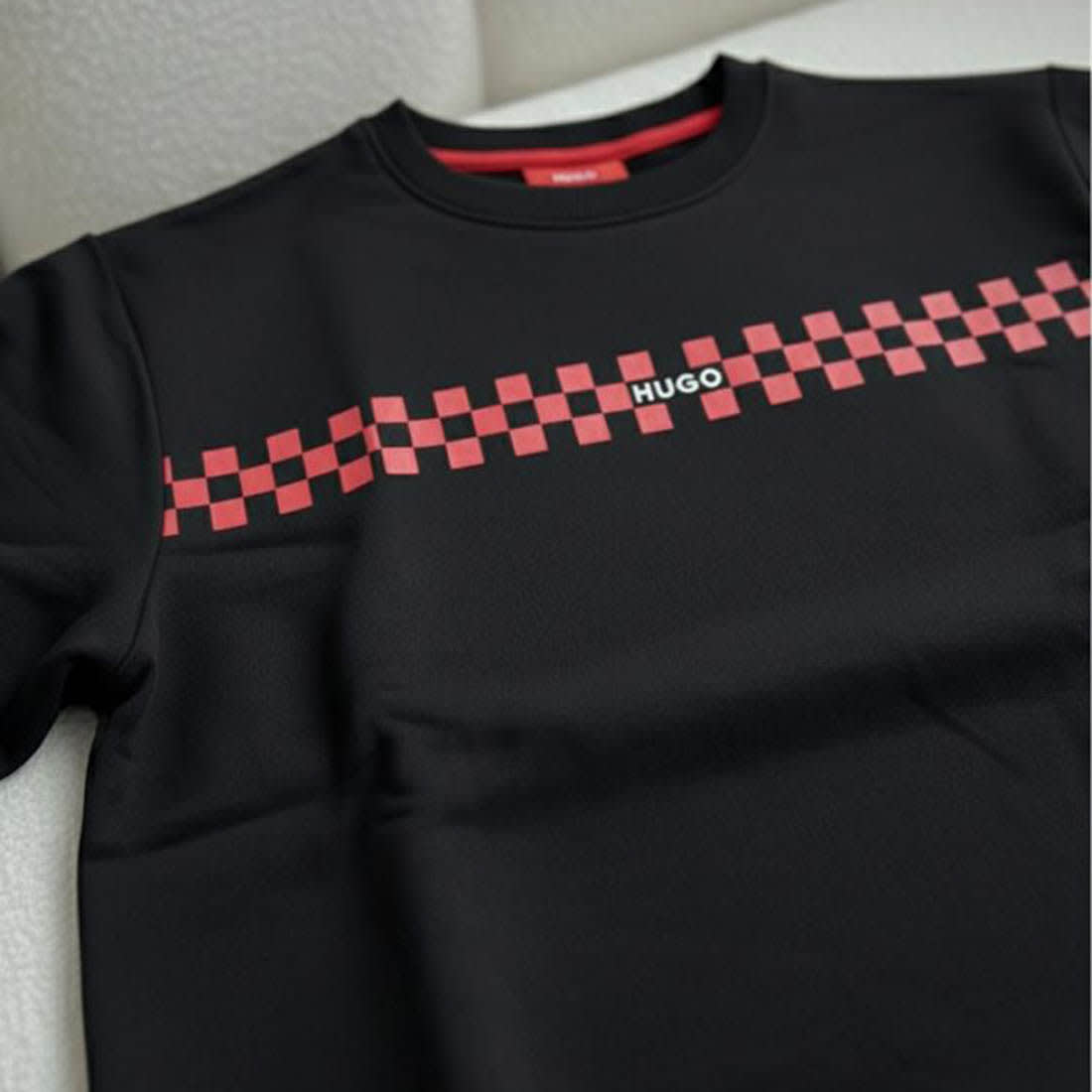 Boss Embroidery Black cotton Sweatshirt-2