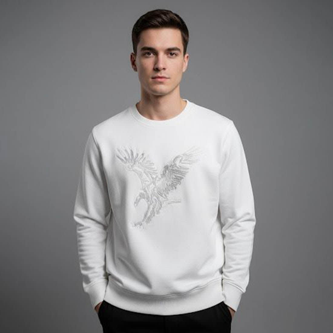 Armani Exchange White Premium Quality Sweatshirt-0