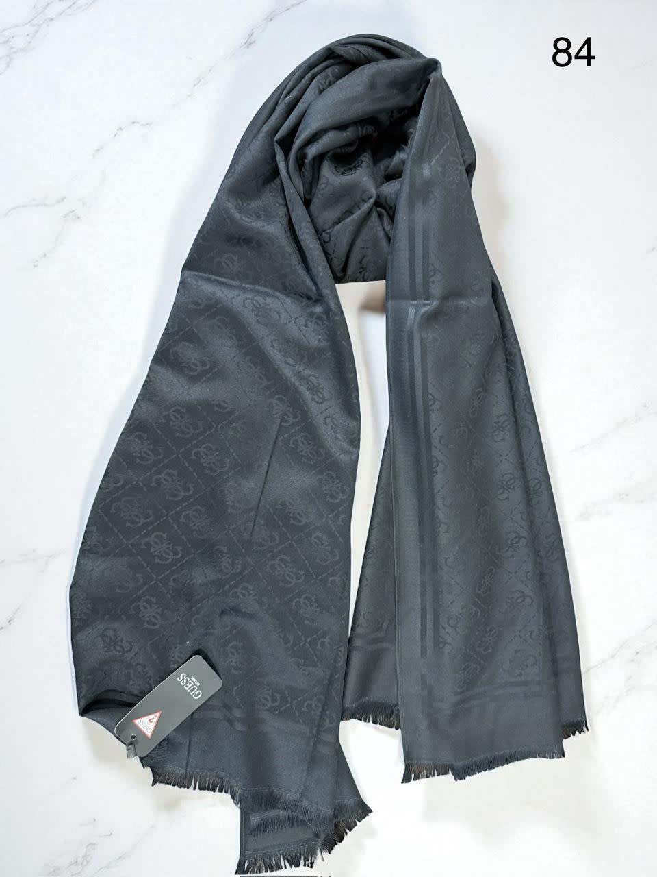 Guess Semi Black Reversible Wool Blend Stole-0