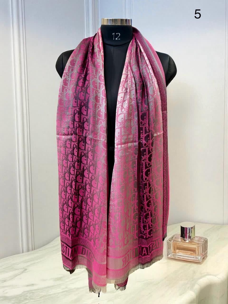 Christian Dior Premium Quality Pink Woollen Stole-0