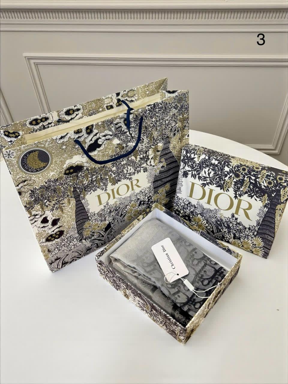 Christian Dior Grey Premium Quality Woollen Stole-1