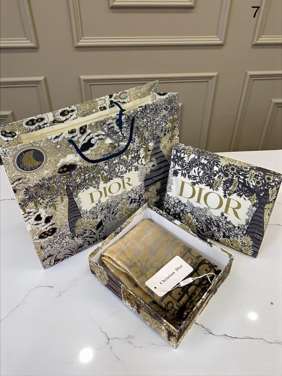 Christian Dior Light Brown Premium Quality Woollen Stole-1